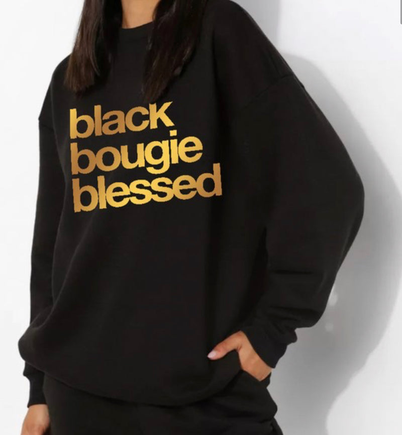 Black Bougie and Blessed Sweater (2 colors)