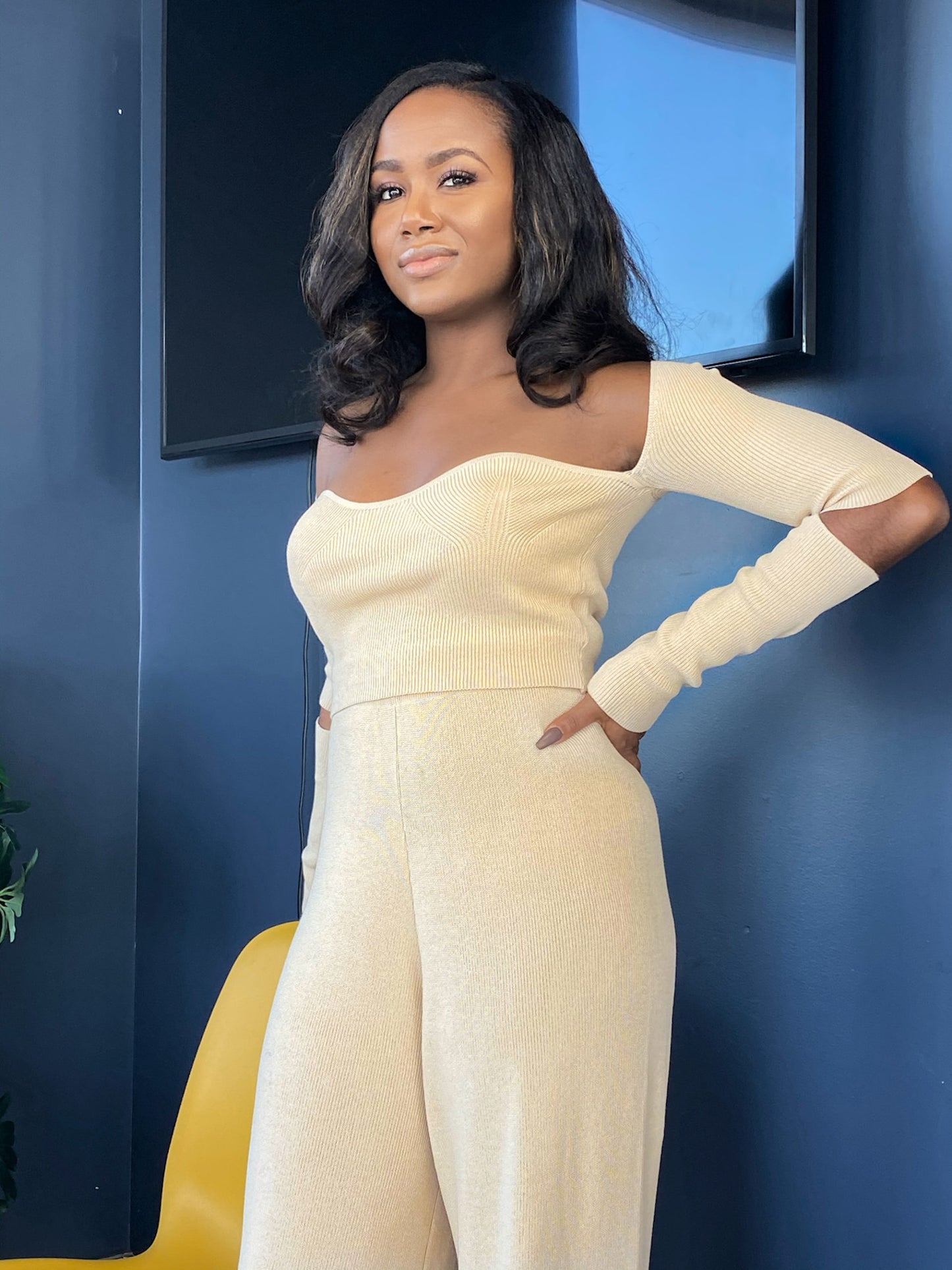 "Cut From a Different Cloth"Two Piece Pant Set