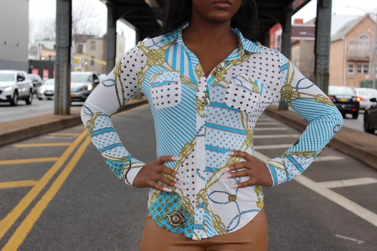 Gold Chains Button Up