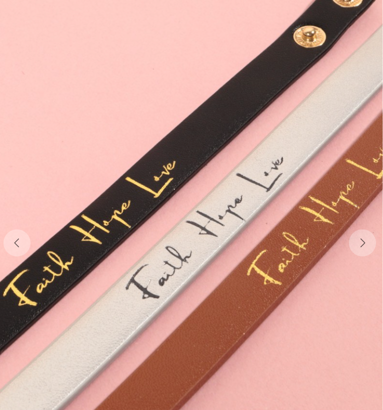 Faith + Hope + Love Bracelets