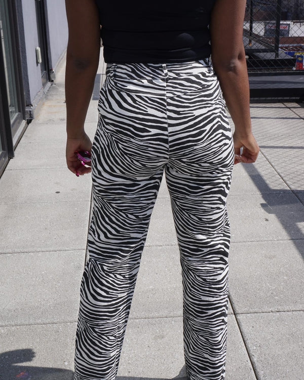 Zealous Zebra Cotton Twill Jeans