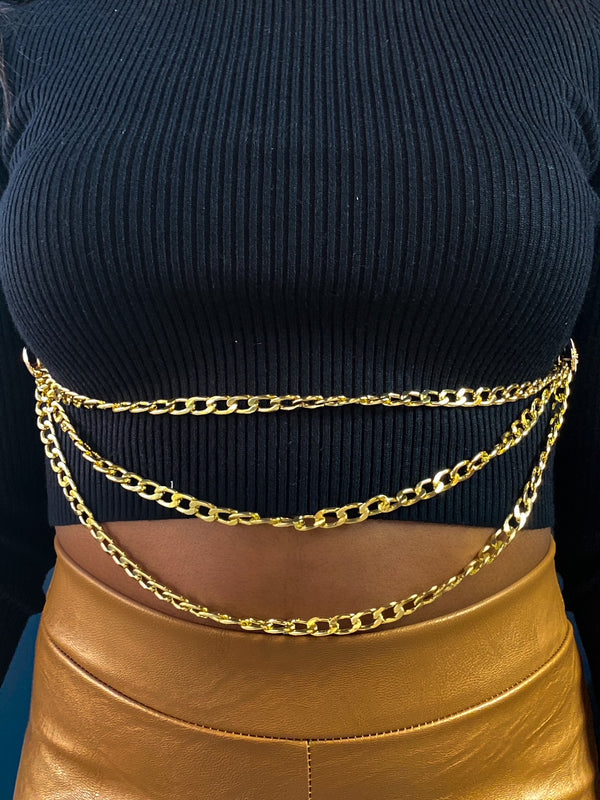 “Dripped in Gold Chains” Crop Top