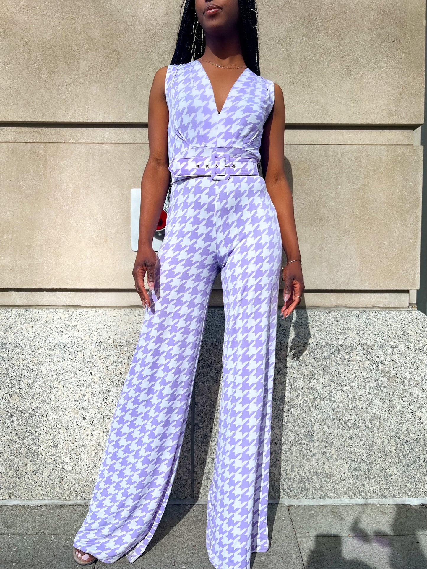 Best I Am Houndstooth Jumpsuit