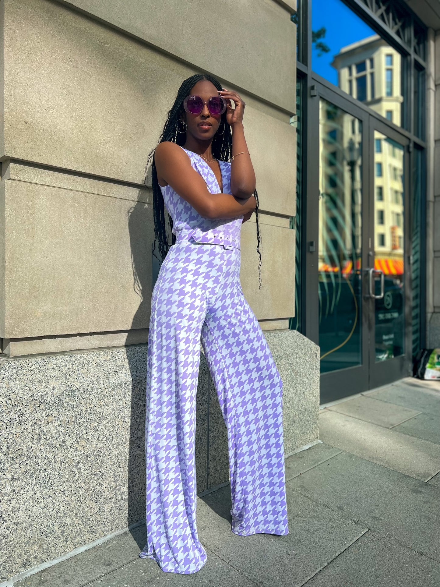 Best I Am Houndstooth Jumpsuit